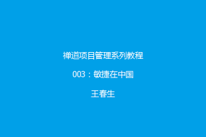 禅道项目管理系列教程3：敏捷在中国